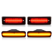 DURAFORCE Smoke LED Front & Rear Side Marker Lights for El Camino & Caballero 1978-1987 4x