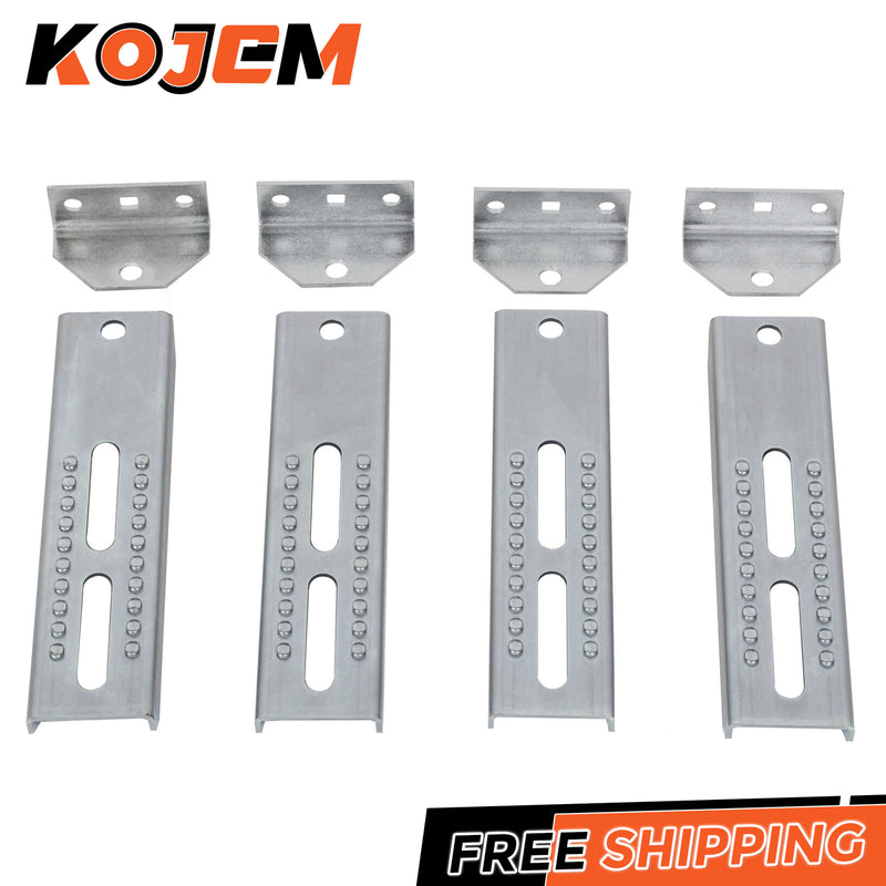 10" Boat Trailer Swivel Top Bunk Board Bracket Adjustable 4 Pcs Kit Bolster