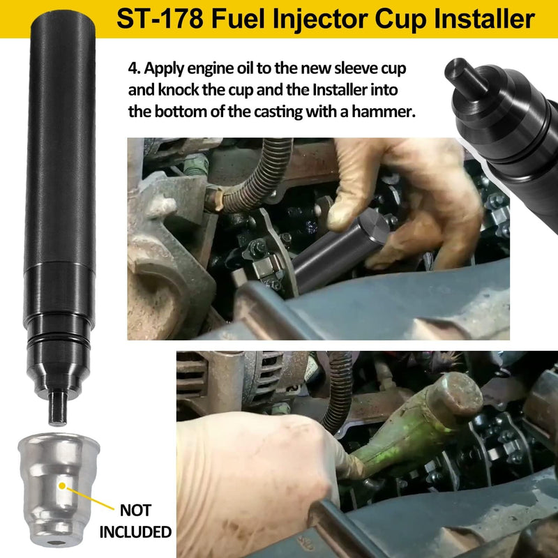 ST-178 ST-182 Diesel Fuel Injector Sleeve Cup Remover Installer Kit for DT466E