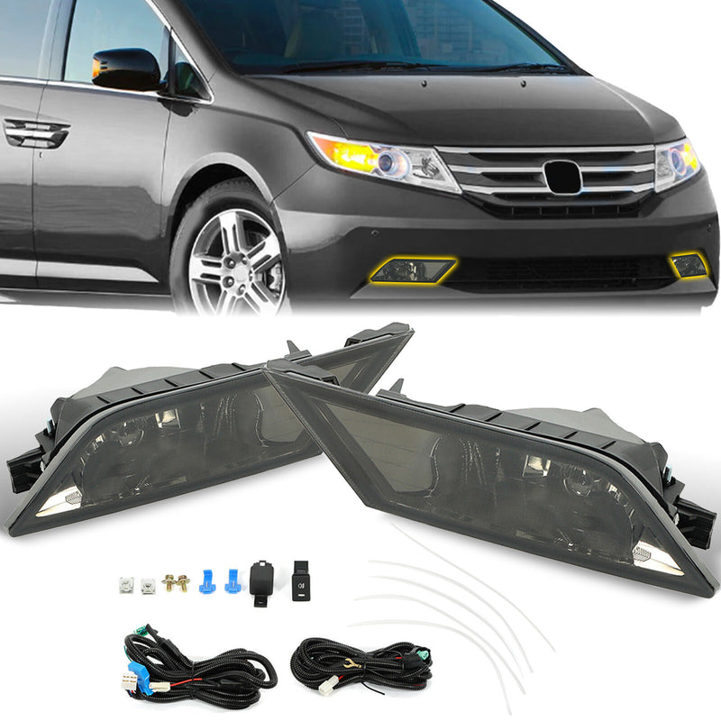 Smoke Bumper Driving Fog Lights With Switch for Honda Odyssey 2011-2013 Pair
