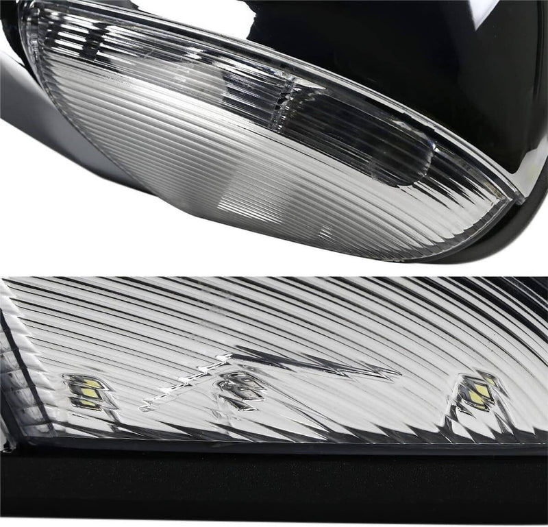 Left Side Mirror Chrome Power Fold Heated Temper Sensor for Ram 1500