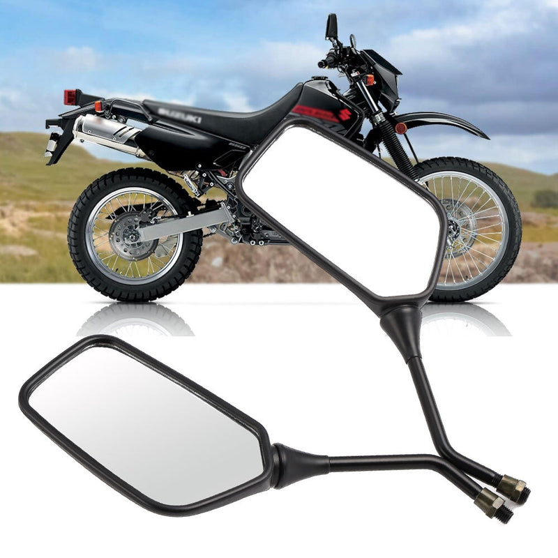 Motorcycle Rearview Black Mirrors Pair for Suzuki DR200 DR350 DRZ400 DR650