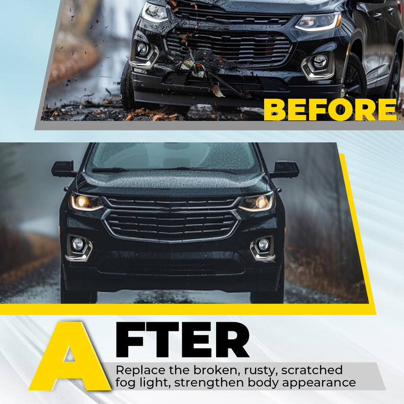 Fog Lamps With Bulbs for Chevrolet Traverse 2018-2021 Spark 2016-2022 Pair