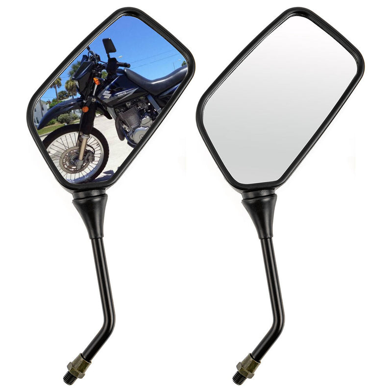 Pair Motorcycle Rearview Black Mirrors for Suzuki DR200 DR350 DRZ400 DR650