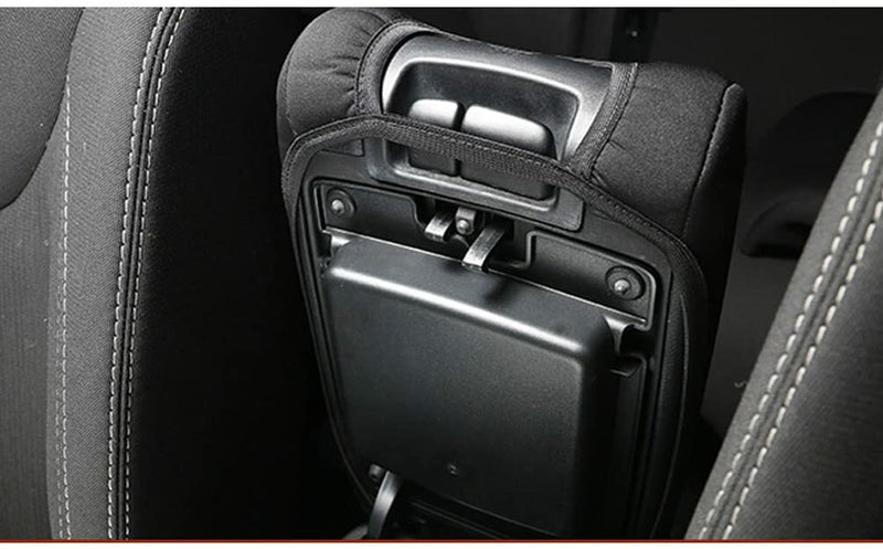 Center Console Armrest Pad Cover for Jeep Wrangler JK 2011-2018 Black