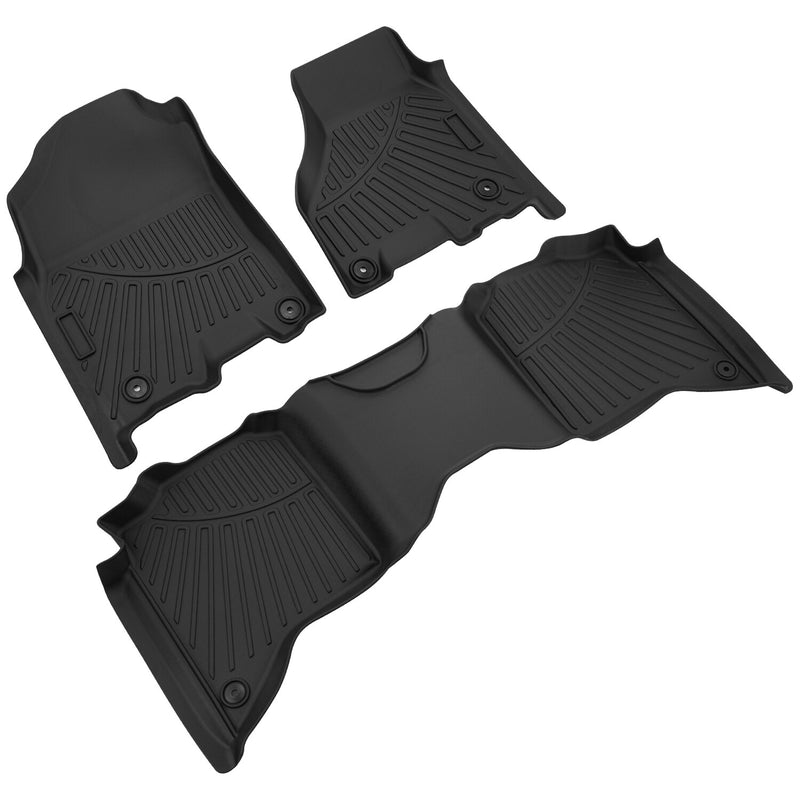 Floor Mats for Dodge Ram 2500 3500 Crew Cab 2019 2020 2021 2022 2023 2024 3Pcs
