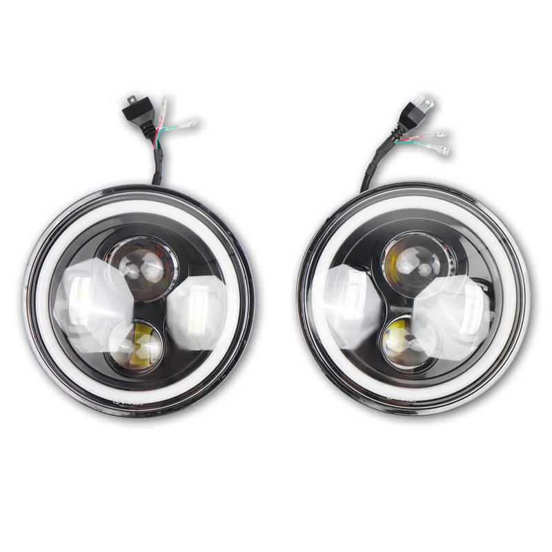 7" LED Headlights Fog Turn Tail Lamp Combo for 07-18 Jeep Wrangler JK