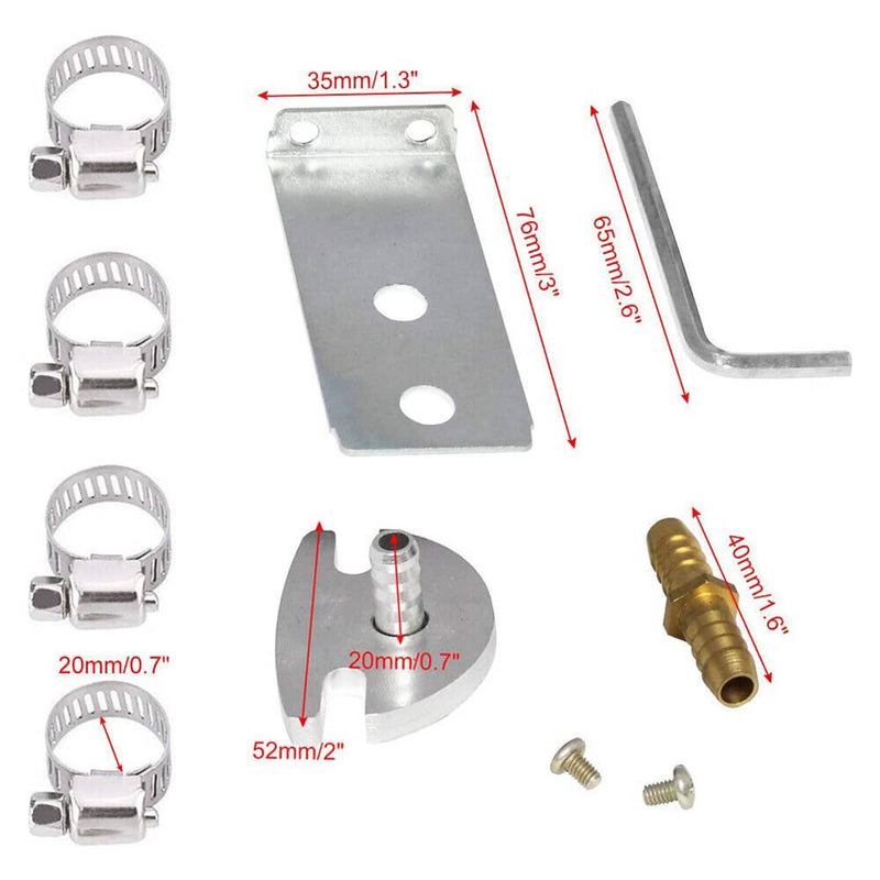 Adjustable Fuel Pressure Regulator Kit with 0-140 Psi Gage Hose Universal