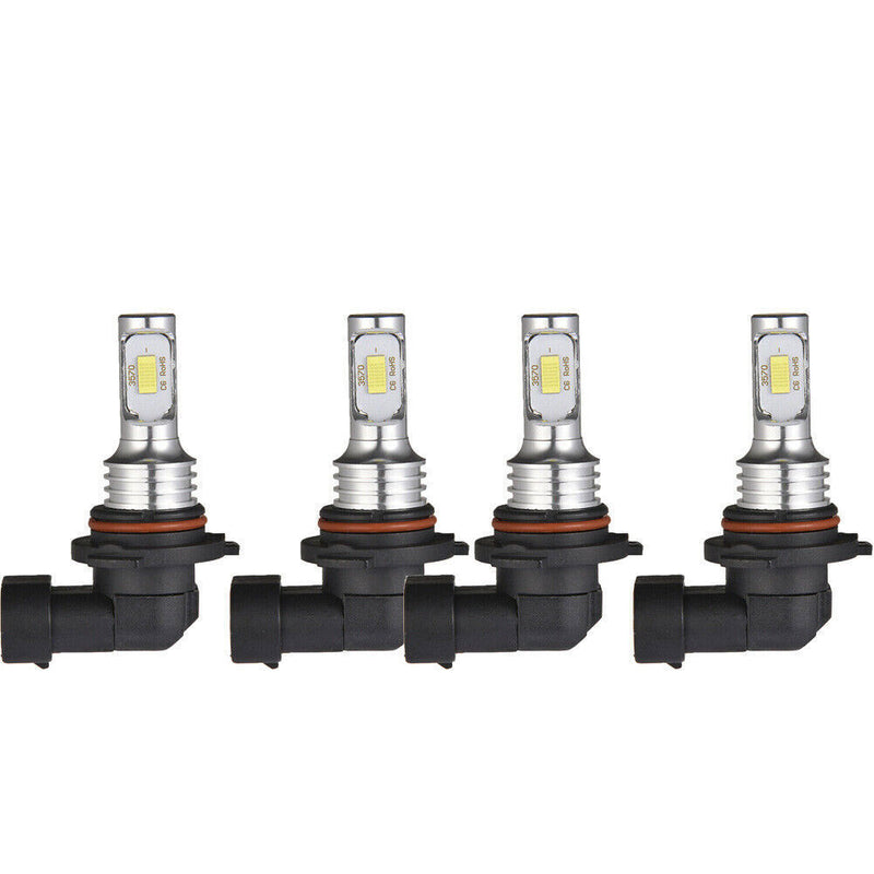 9005 9006 LED Headlights Kit Combo Bulbs 6500K High Low Beam Super White Bright