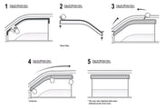 DURAFORCE For 2018-2022 Honda Accord Sedan 4-Door Window Visor Vent Rain Guards Deflector