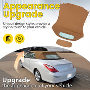 DURAFORCE Convertible Soft Top & Heated Glass Window for Toyota Solara 2004-2009 Brown