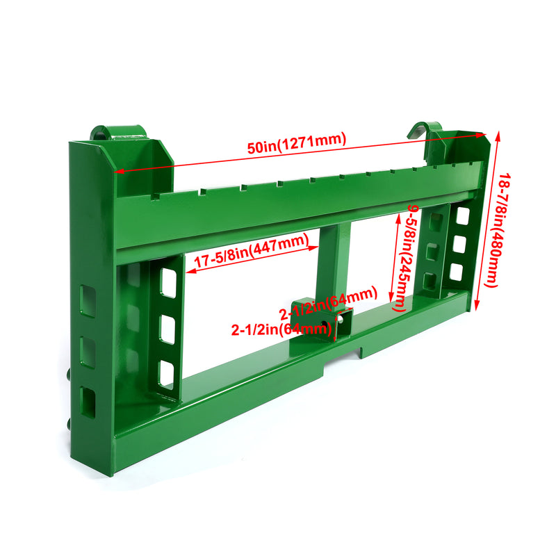 50" Pallet Fork Frame 4000LBS for John Deere Loaders Skid Steer