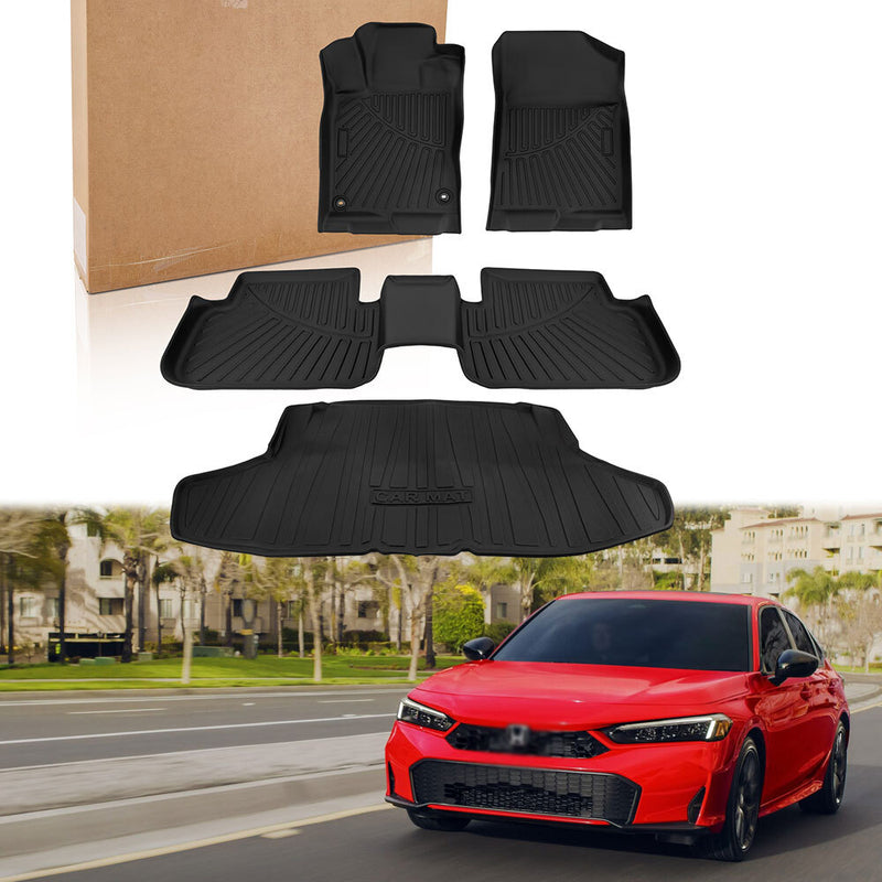 All Weather Floor Mats & Cargo Liner for Honda Civic Sedan 2022-2025 TPE