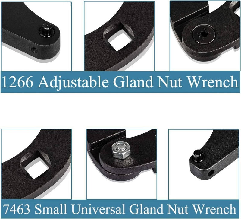 Hydraulic Cylinder Adjustable Gland Nut Wrench 1266 7463 Spanner Tool Set