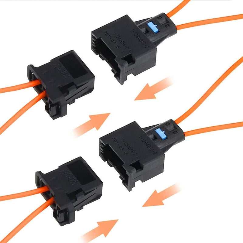 MOST Fiber Optic Loop Bypass Male Female Kit Adapter 2 Pairs for Mercedes BMW