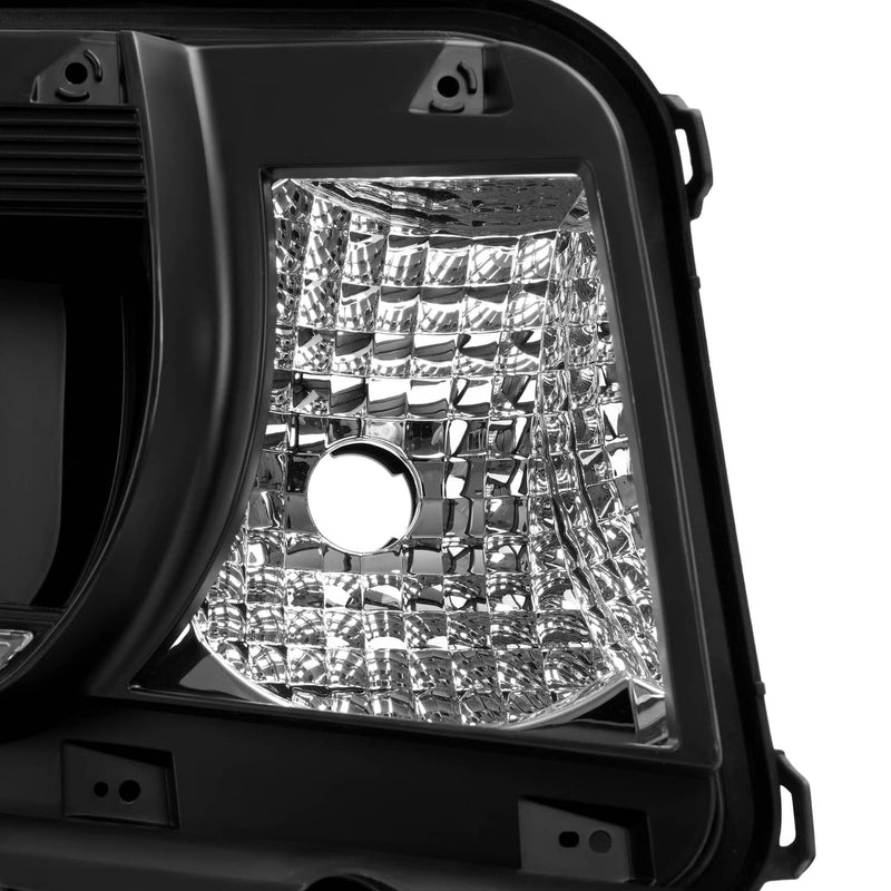 DURAFORCE LED Tube Projector Headlights Headlamp Black for Chevrolet Camaro 2010-2013 Pair