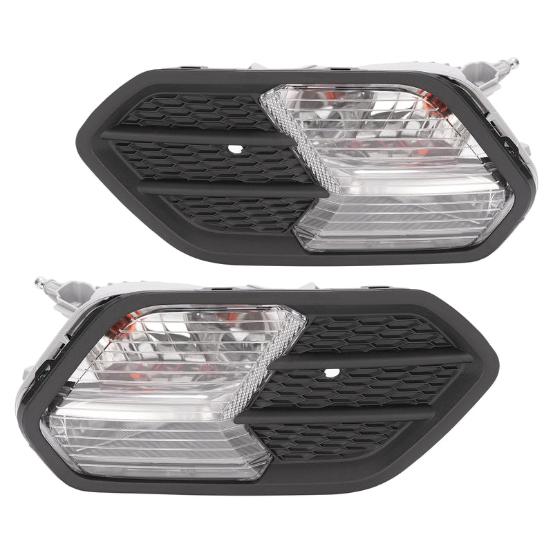 Pair Fog Lights Turn Signal Lamps With Cover for Ford Escape Kuga 2017-2019