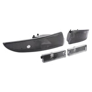 DURAFORCE Black Side Marker Turn Signal Light Bumper Lamp for Chevy Camaro 1993-2002 4PCS