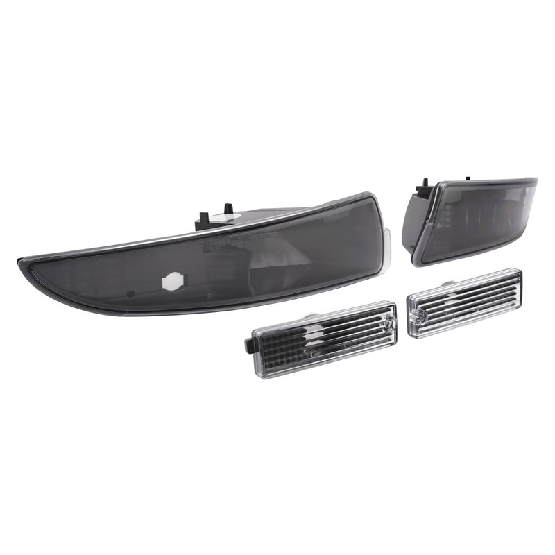 DURAFORCE Black Side Marker Turn Signal Light Bumper Lamp for Chevy Camaro 1993-2002 4PCS