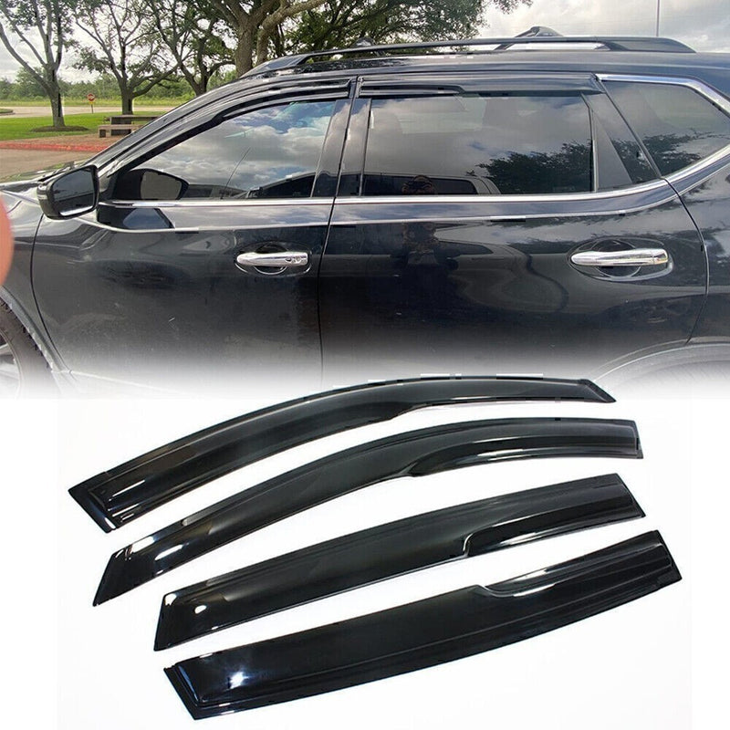 DURAFORCE Window Visor Vent Sun Shade Rain Guards Deflectors For Nissan Rogue 2014-2020