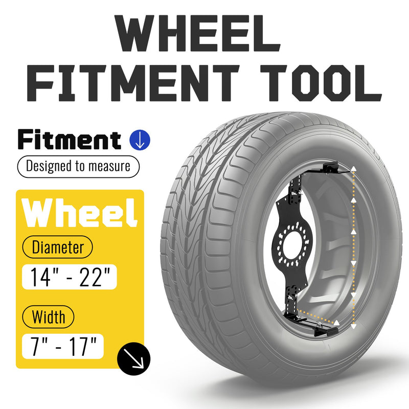 5-Lug Pattern Wheel Fitment Simulator for 14-22 Inch Tire Size Mockup