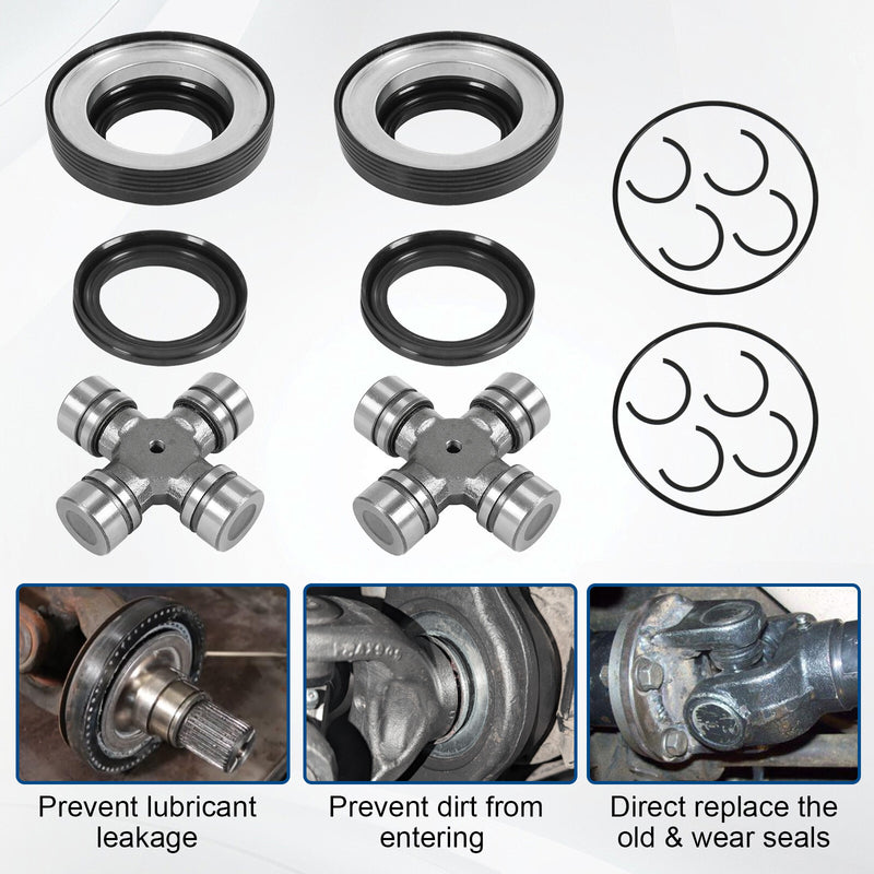 Front Axle Seal U Joint Kit for Ford F250 F350 Excursion DANA 50 60 1998-04