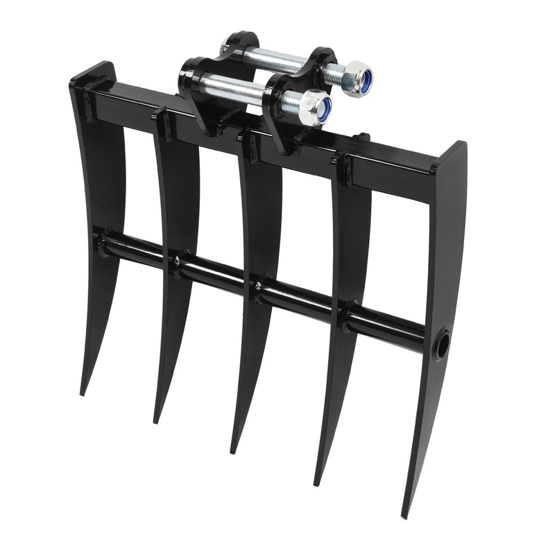 Mini Excavator Attachment Rake 5 Tools for Mini Excavator Heavy Duty Thick