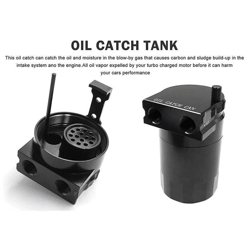 Black Oil Catch Can Separator for Ford F150 Raptor 2.7L 3.5L 5.0L