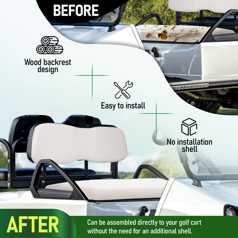White Front Seat Bottom Cushion For Club Car DS 2001-2012 Golf Cart