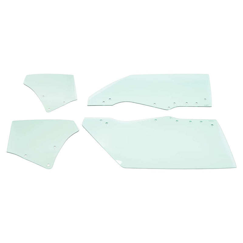 DURAFORCE Quarter Side Window Glass for Chevy Chevelle Malibu 1970-1972 2 Door 4 Pcs