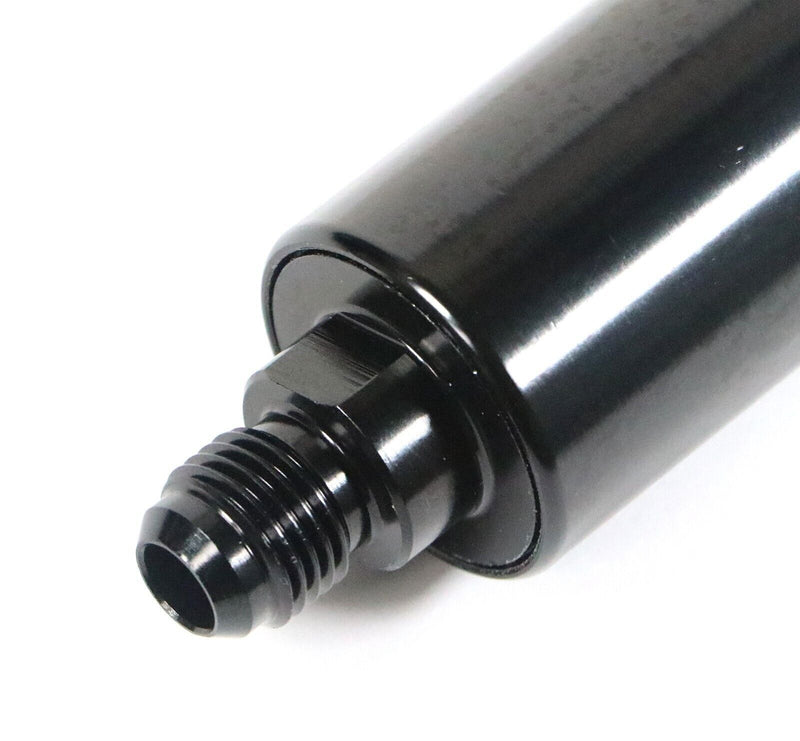 -6AN Inline Fuel Filter High Flow 100 Micron Cleanable AN6 6AN Black Universal
