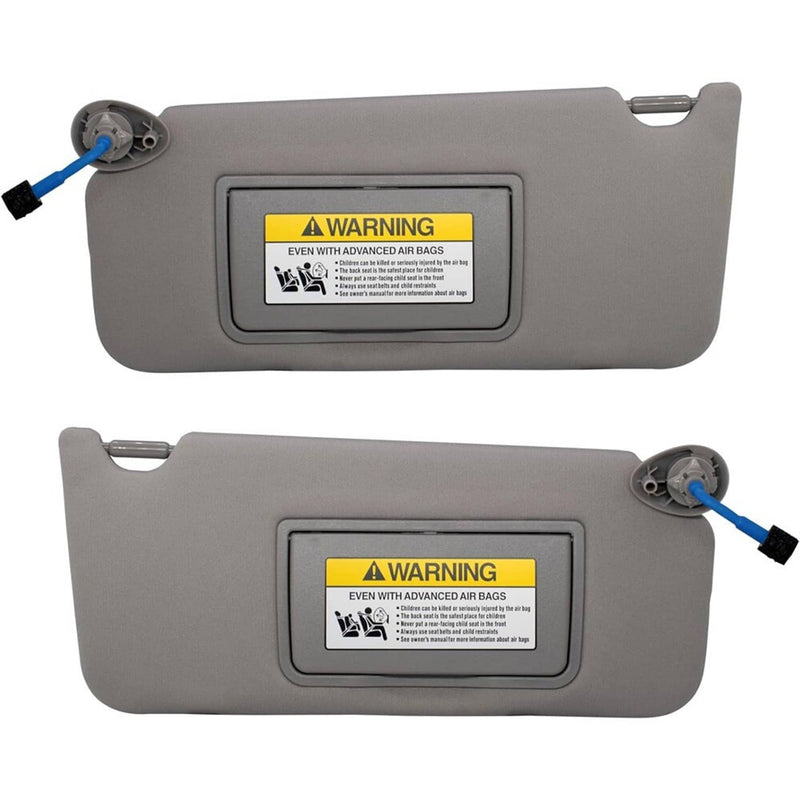 Pair Gray Sun Visor with Light Mirror for Honda Accord 83280TA5A51ZA 2008-2017