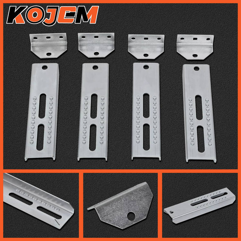 10" Boat Trailer Swivel Top Bunk Board Bracket Adjustable 4 Pcs Kit Bolster