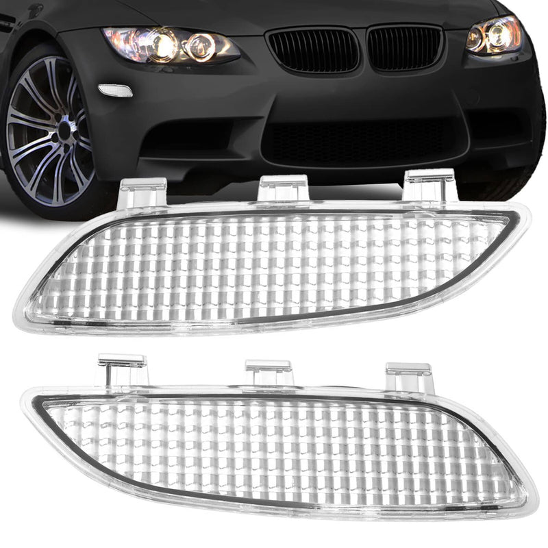 DURAFORCE Bumper Side Marker Lights Reflector for BMW M3 E90 E92 E93 2008-2013 2Pcs