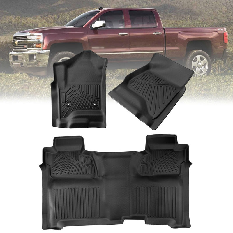 Floor Mats for Chevy Silverado GMC Sierra Crew Cab 2014-2018 Weather Liner