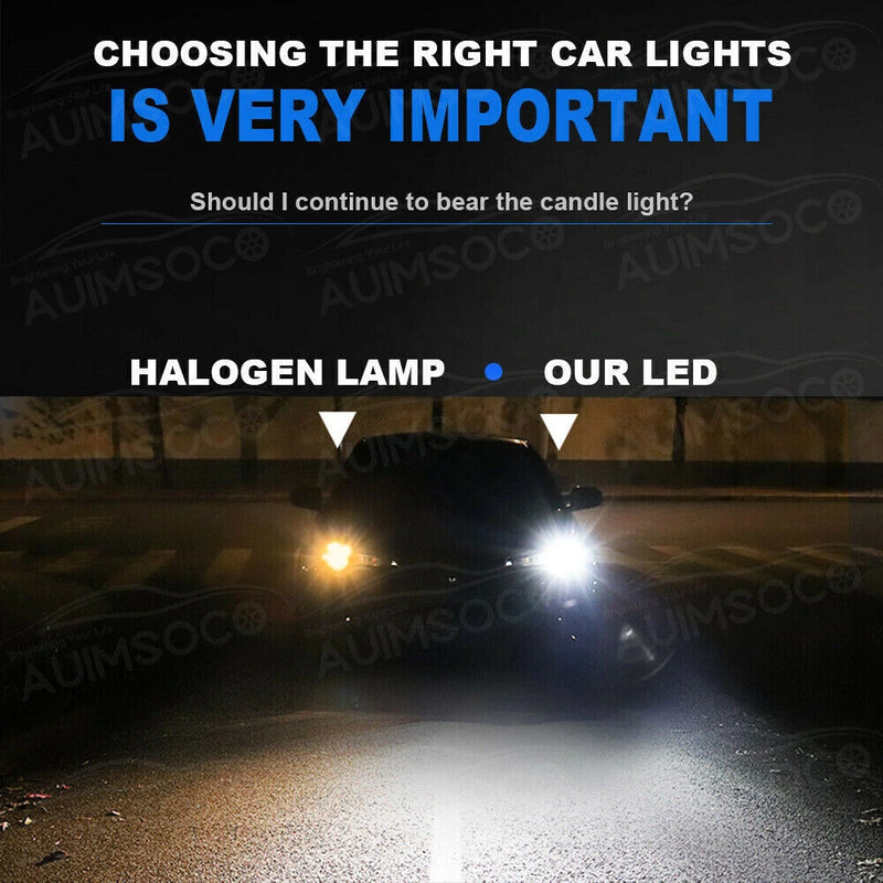 DURAFORCE H7 LED Headlight Conversion Kit 2X 16000LM 6000K White Super High Low Beam Pair