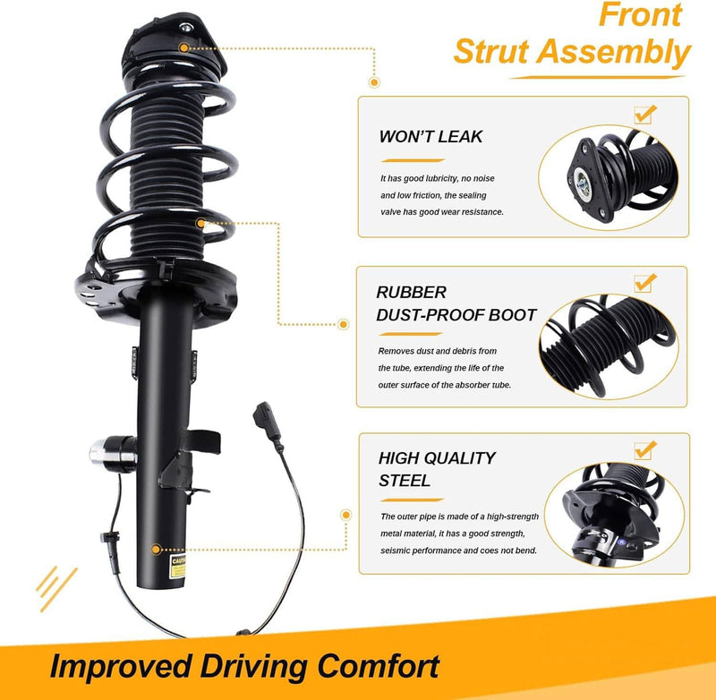Pair Front Shock Struts Assys w/Electronic for 2015-2019 Lincoln MKC EJ7Z18124K