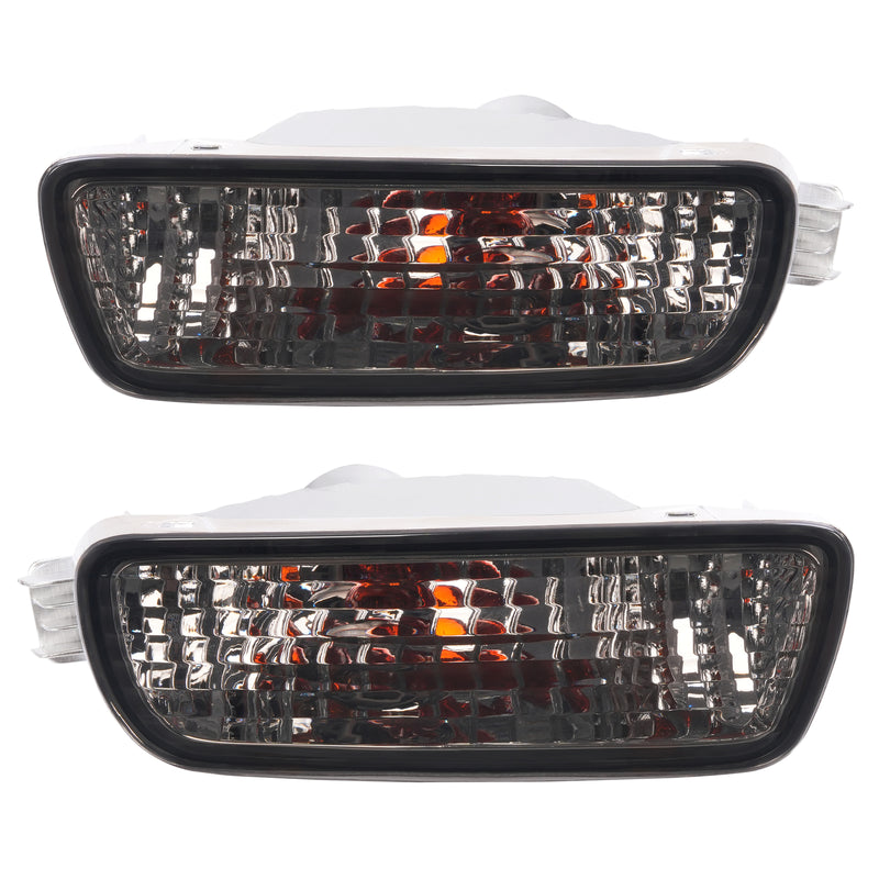 Front Bumper Smoked Turn Signal Lights Lamps for Toyota Tacoma 2001-2004 Pair