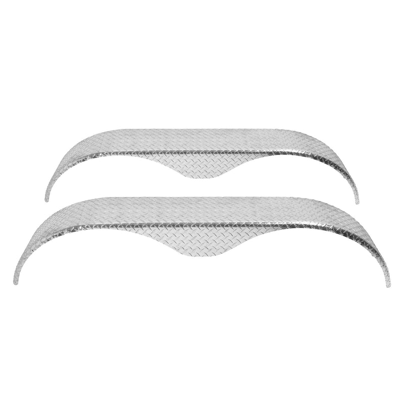 14" 15" 16" Tandem Teardrop Tread Plate Trailer Fenders 72" L 18" H 9" W