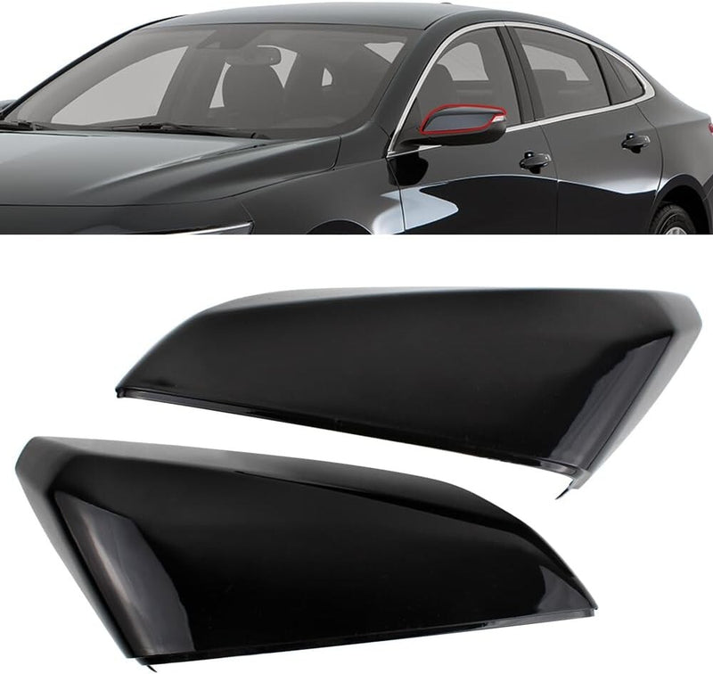 Driver Passenger Side Mirror Cover Cap Glossy for Chevrolet Malibu 2016-2020