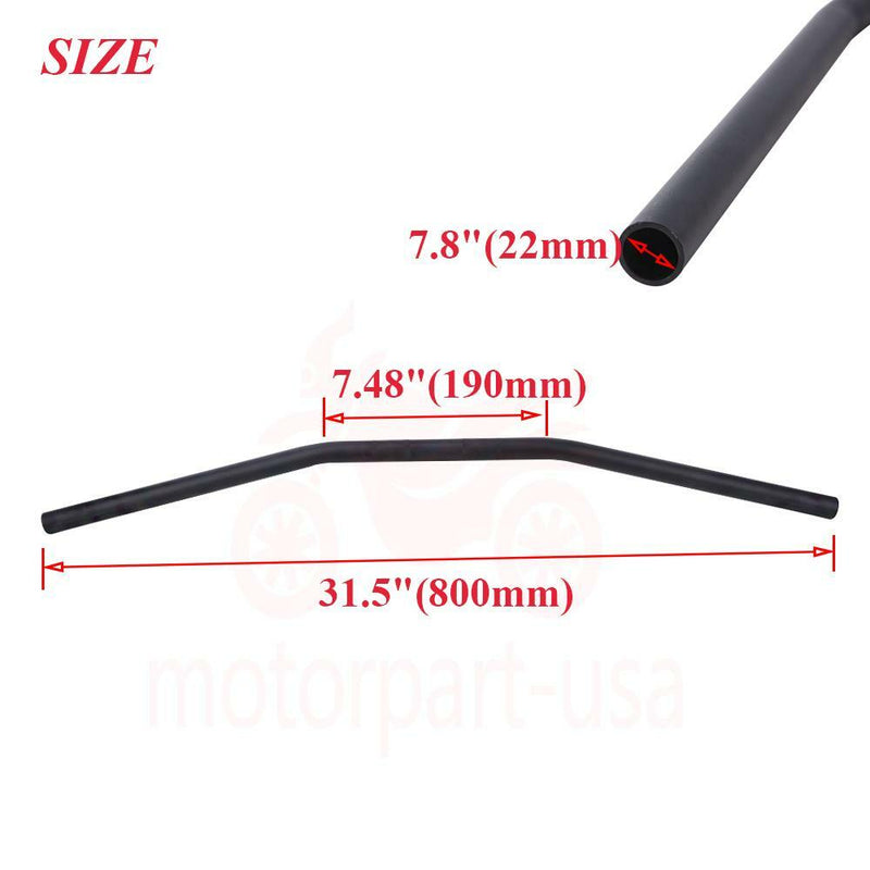 7/8" 22mm Motorcycle Handlebar Drag Straight Bar for Harley Honda Kawasaki
