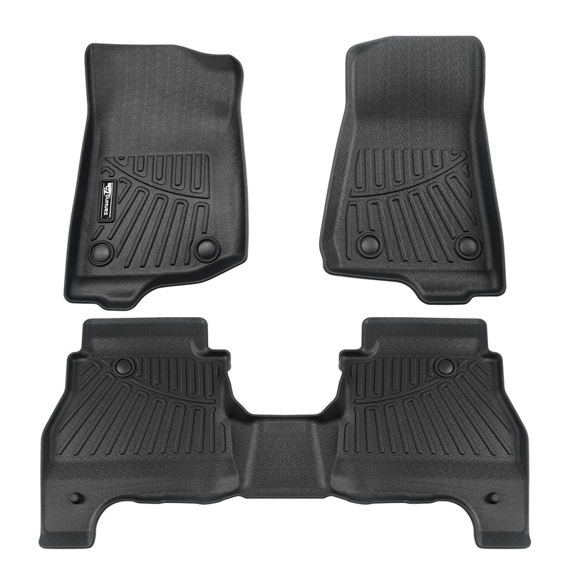 3Pcs Floor Mats for Jeep Gladiator 2020-2025 Floor Liner 3D Model Front Rear