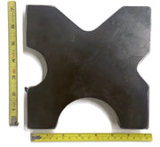 DURAFORCE Steel Shop Press Bed Plates 20 Ton for H Frame Arbor 4 Notch 1x7x7 Set of 2