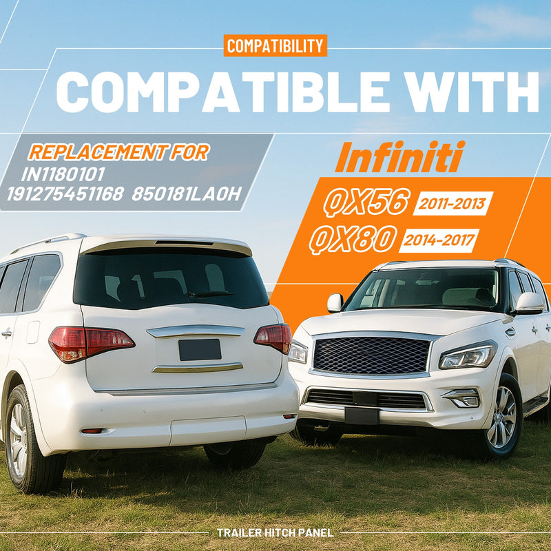 Lower Bumper Filler Cover Trailer Tow Hitch Panel for Infiniti QX56 QX80 2011-17
