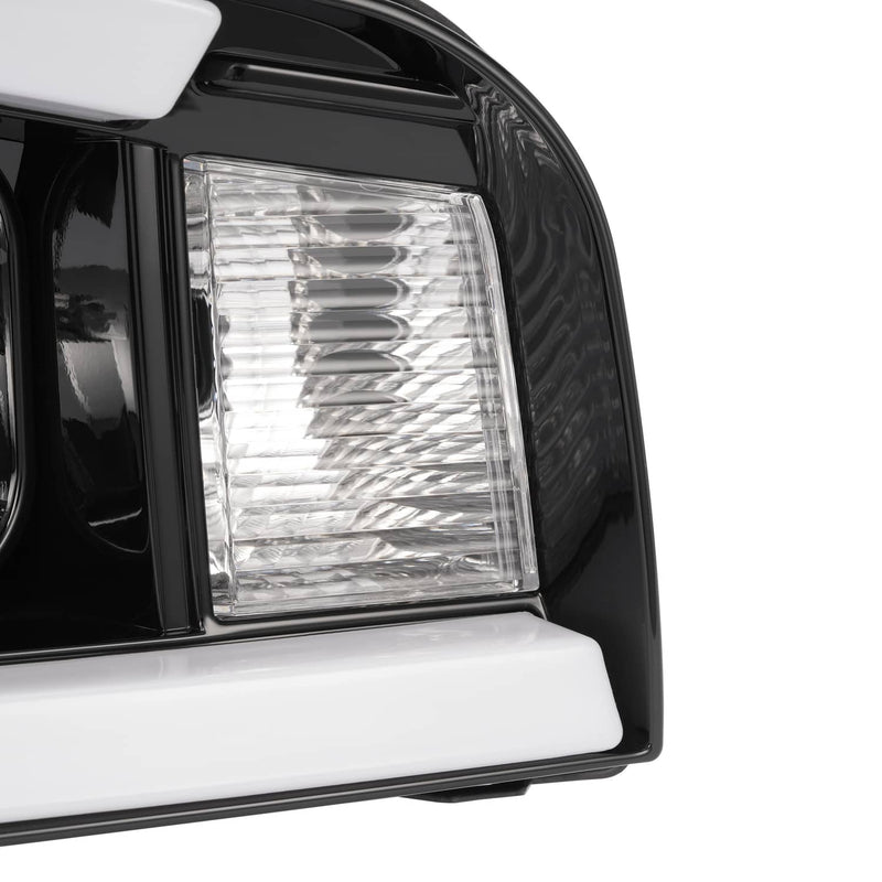 DURAFORCE DOT LED Tube Projector Headlights for Dodge Charger 2006-2010 Black