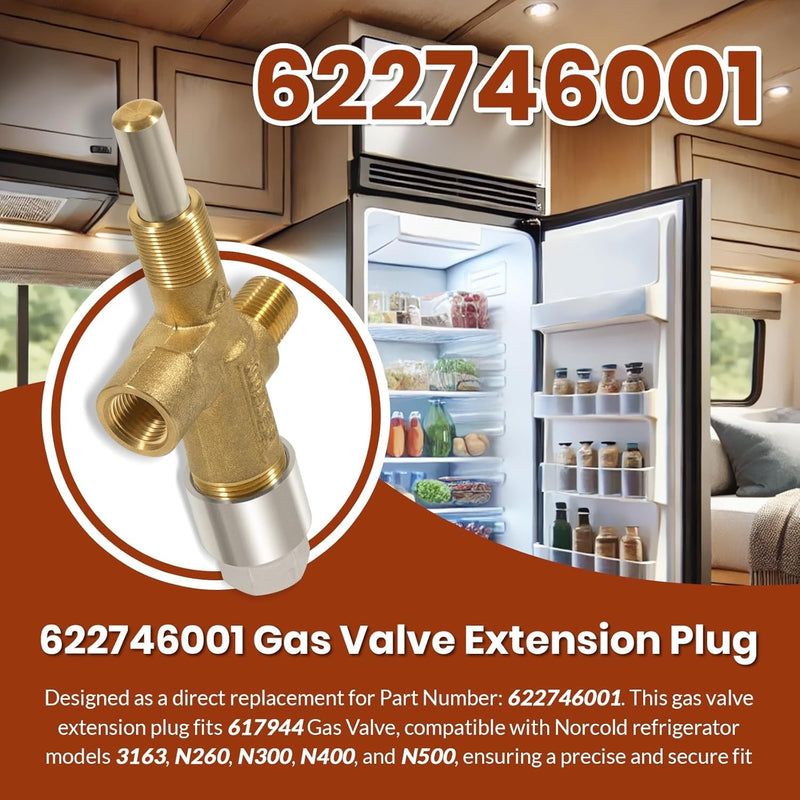 622746001 Gas Valve Extension Plug for Norcold 3163 N260 N300 N400 N500 Series
