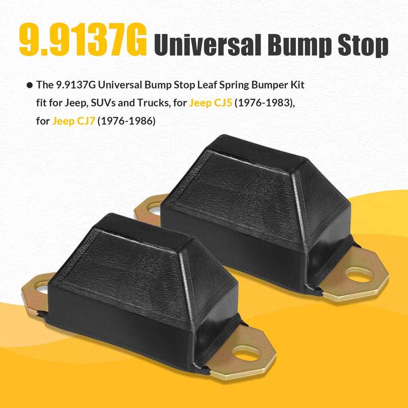 9.9137G Universal Bump Stop Set for 1976-1983 Jeep CJ5 1976-1986 CJ7