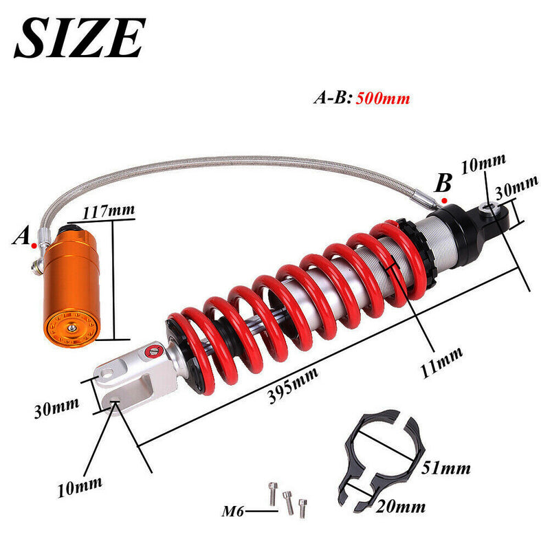 Front Rear Shocks Suspension 410mm 395mm for Honda TRX400EX TRX450R TRX450ER
