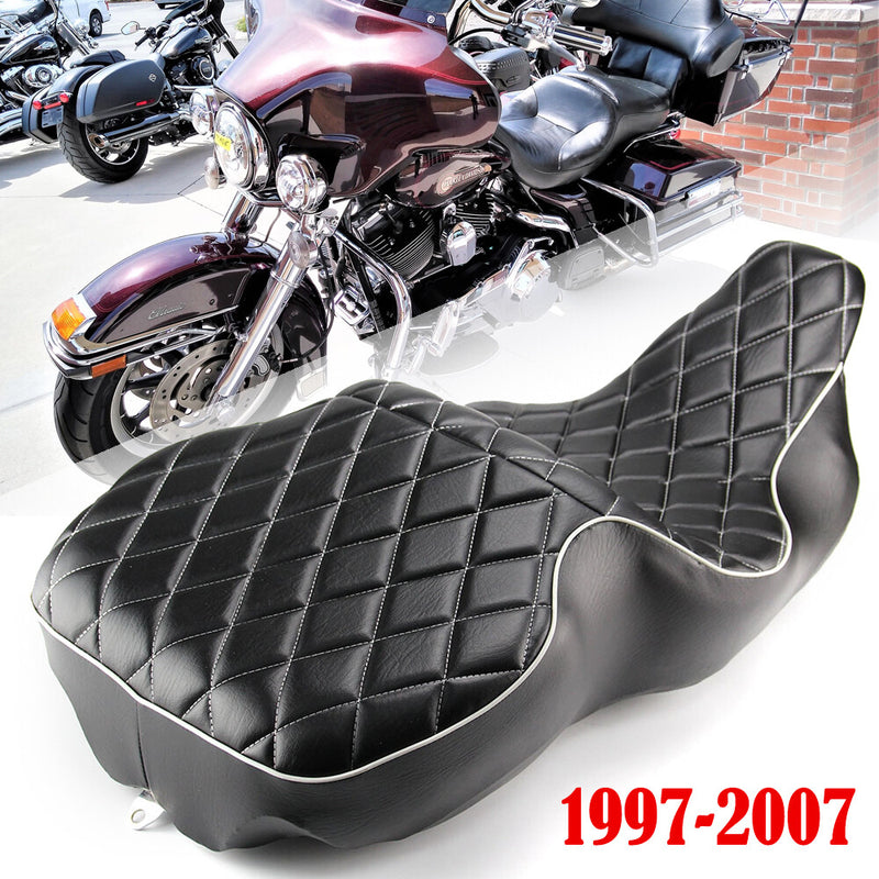 Driver Passenger Seat for Harley Touring Electra Glide Classic 1997-2007