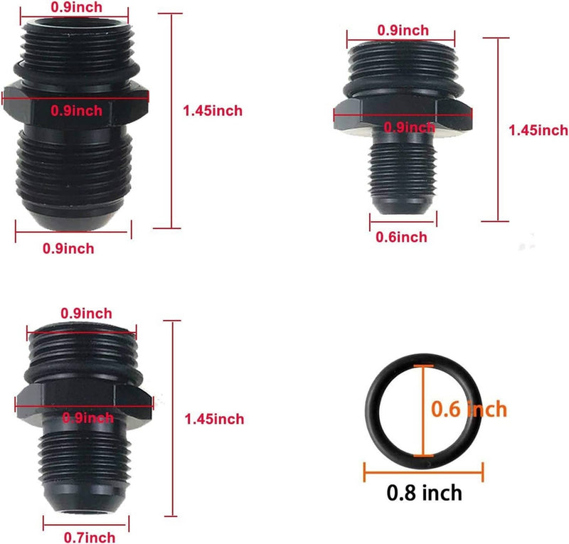 30 Micron Inline Fuel Filter Bracket Billet Aluminum AN6 AN8 AN10 Petrol